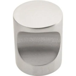 Bouton Encoche Aluminium Poli - 20 Mm - Métaux Ouvres Et Décorés