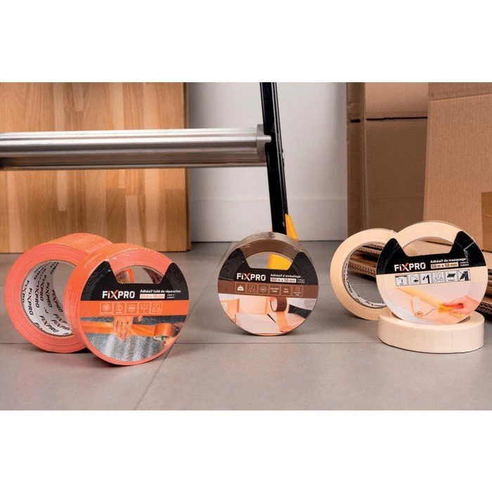 Ruban adhésif toilé - Fixpro - Longueur 33 m x 75 mm Ruban Adhésif Toilé - Fixpro - Longueur 33 M X 75 Mm -Cazabox 425020 425021 425025 425022 425023 425024 u 1