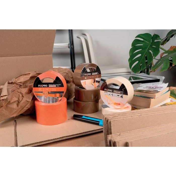 Ruban adhésif toilé - Fixpro - Longueur 33 m x 75 mm Ruban Adhésif Toilé - Fixpro - Longueur 33 M X 75 Mm -Cazabox 425020 425021 425025 425022 425023 425024 u 2