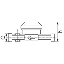 Compteur D'eau Première Prise - M 3/4" - 2,5 M³/h - Diehl Metering -Cazabox 467205 t2