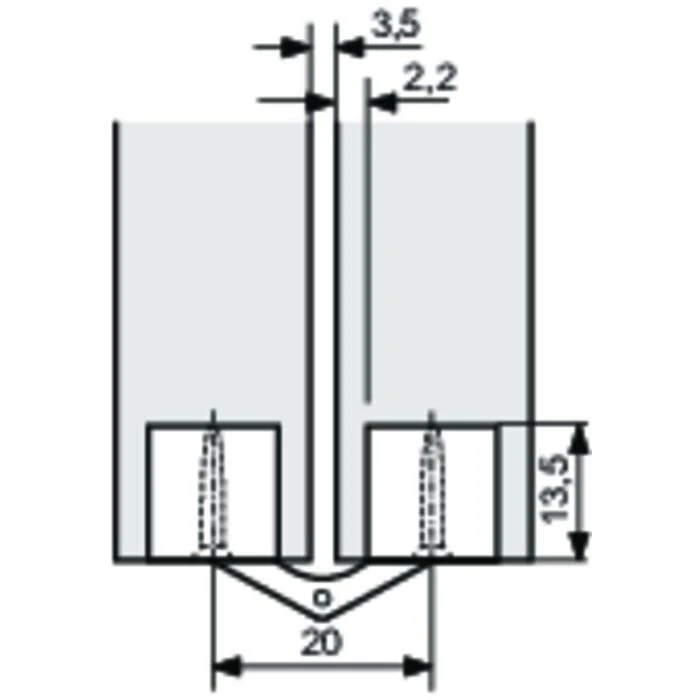 Charnière invisible à visser en laiton mat - Angle d’ouverture 180° - Pour bois 17-22 mm - Zysa - Hafele Charnière Invisible à Visser En Laiton Mat - Angle D’ouverture 180° - Pour Bois 17-22 Mm - Zysa - Hafele -Cazabox 480840 t 2