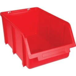 Bac De Rangement Empilable Rouge à Bec - 6,9 L - 33 X 20,5 X 15,5 Cm - Visus Line - TOOD