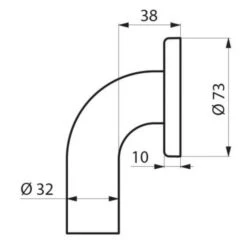 Barre D'appui Droite Blanche - 500 Mm - Ø 32 - Delabie -Cazabox 510612 t2