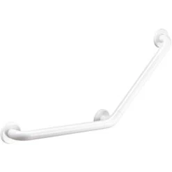 Barre D'appui Coudée 135° Nylon Antibactérien - 400 X 400 Mm - Ø 32 Mm - Delabie