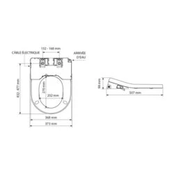 Abattant WC Japonais - Aseo Delta - Olfa -Cazabox 555431 t 1