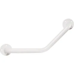 Barre D'appui Coudée Acier époxy Blanc Ø 25 Mm - Godonnier