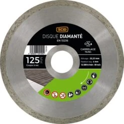 Disque Diamant à Tronçonner - Ø 125 Mm - Carrelage - SCID