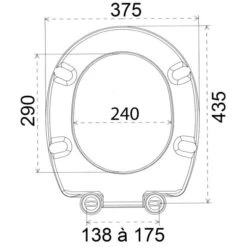 Abattant WC Blanc Simple - Spot Santé - Dubourgel -Cazabox 720009 t