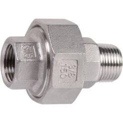 Raccord Union Inox Droit à Visser - M 3/8'' - F 3/8'' - Sféraco