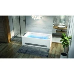 Baignoire Balnéo Zumba 170 X 75 - Kinedo - Vitalité - Tête à Droite - Installation En Niche